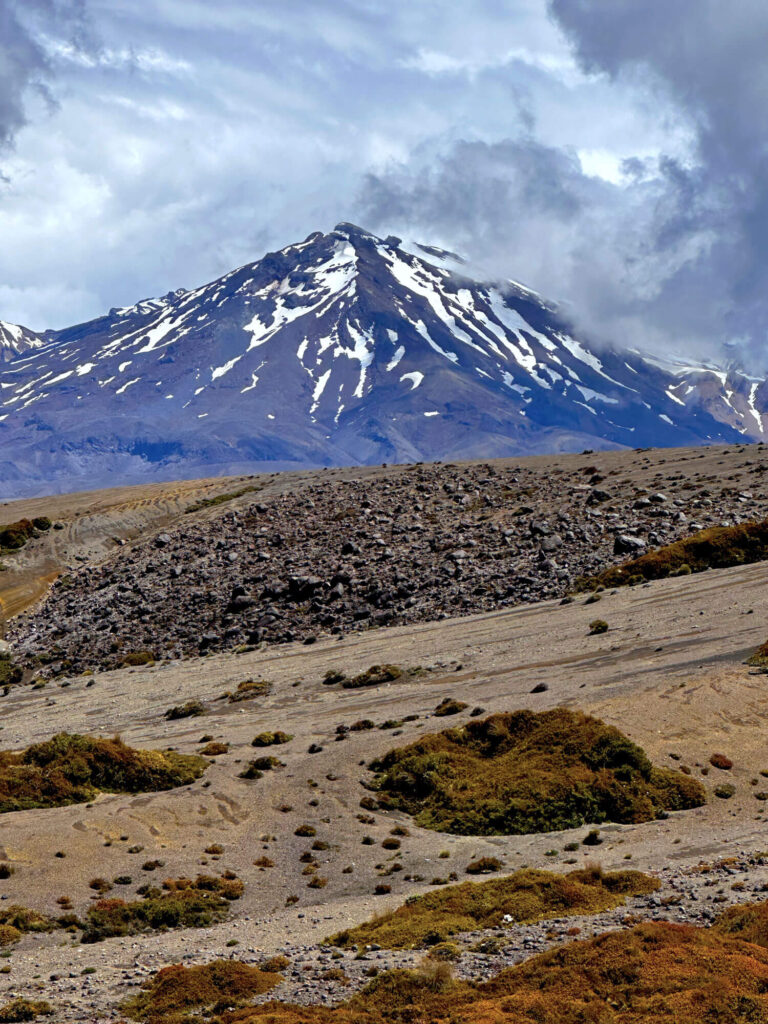 Mount Ruapehu view from oturere hut