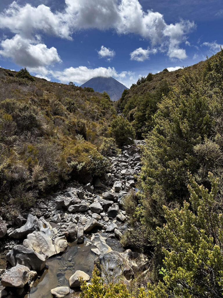 Mangatepopo Hut to Whakapapa Village dried stream